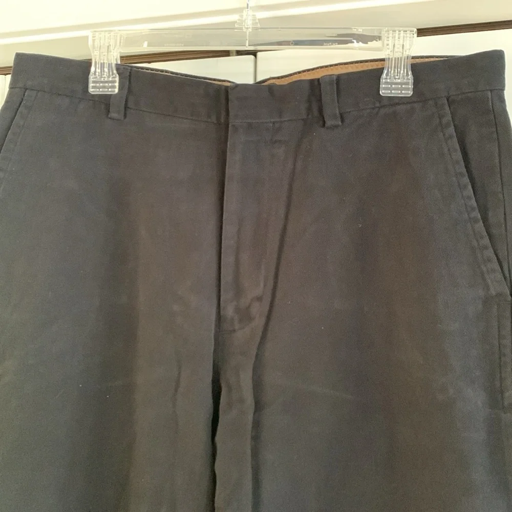 Banana Republic Dawson Black Cotton Chino Pants Men’s Flat Front Size 36 x 30